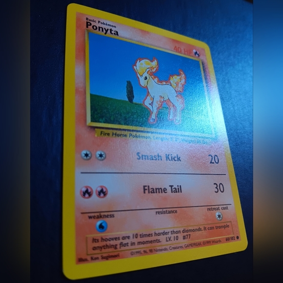 Ponyta Pokemon Card - Base Set - NO. 60/102 Common Non-Holo - Picture 3 of 9